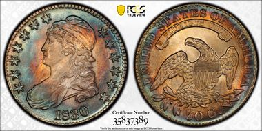 1830 50C Large 0 MS66