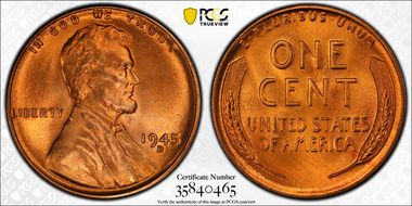 1945-D 1C MS67+ RD