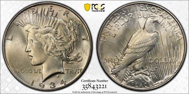 1934 $1 MS65