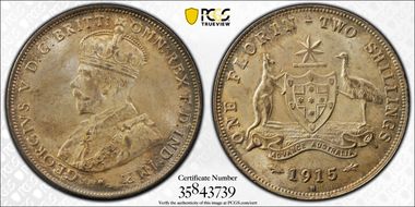 1915-H Florin MS65