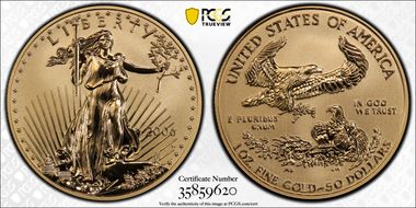 2006-W $50 Eagle-20th Anniv. Rev PR PR69