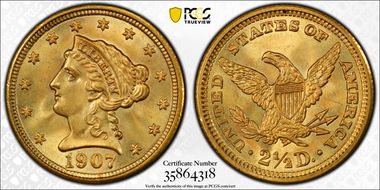 1907 $2.50 MS67