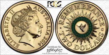 2014-C $2 Remembrance Colorized MS67