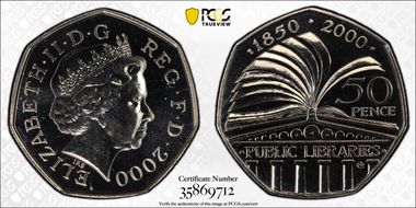 2000 50p S-H11 Libraries MS67