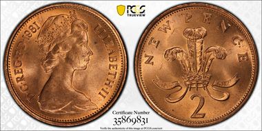 1981 2p S-C1 New Pence MS64RD