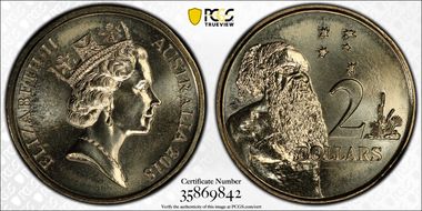 2018 $2 3rd Portrait 30th Ann. $2 Coin MS66