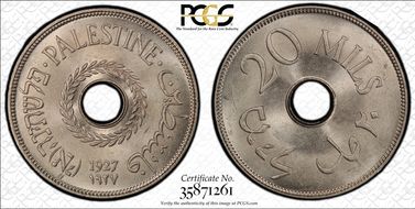 1927 20 Mil KM-5 MS65