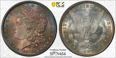 1878 8TF $1 VAM 21, Broken R&B MS65+