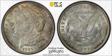 1921-D $1 MS66
