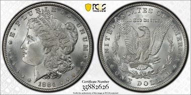 1884 $1 MS66