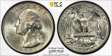 1946-D 25C MS66