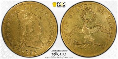 1795 $10 13 Leaves VF30