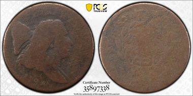 1794 1/2C C-6a, Sm Edge Letters AG3BN