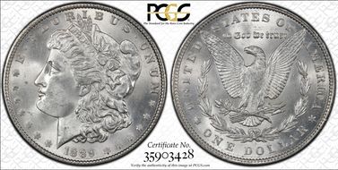 1889 $1 MS65