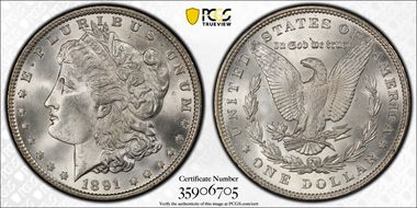 1891 $1 MS64