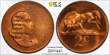 1965 2C Afrikaans PR67RD