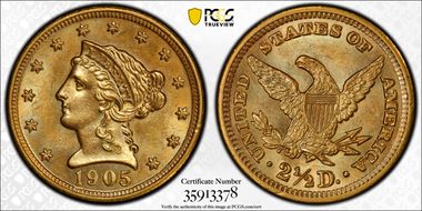 1905 $2.50 MS62