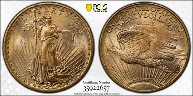 1908-D $20 Motto MS63