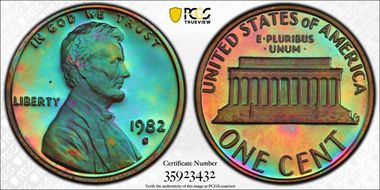 1982-S 1C PR67BN