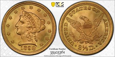 1898 $2.50 MS67+