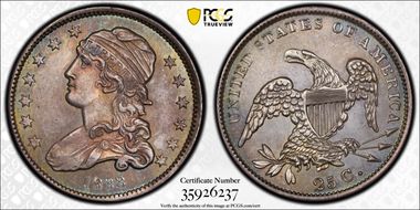 1833 25C Browning 1 MS64