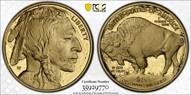 2015-W $50 American Buffalo  .9999 Fine Gold PR70DCAM