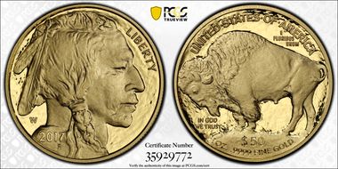 2017-W $50 American Buffalo  .9999 Fine Gold PR70DCAM
