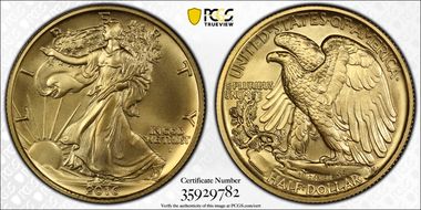 2016-W 50C 100th Anniversary Gold SP70