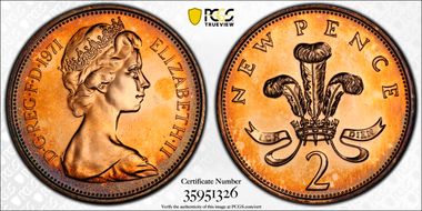 1971 2p S-C1 New Pence PR66RD