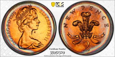 1975 2p S-C1 New Pence PR65RD