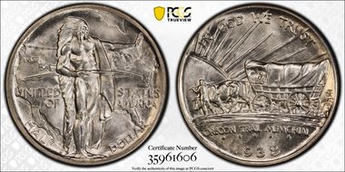 1938-D 50C Oregon MS65