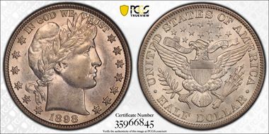 1898-O 50C AU55