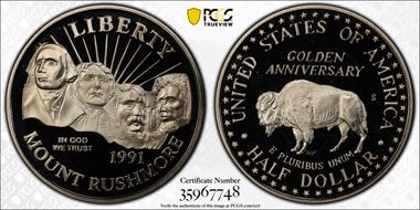 1991-S 50C Mount Rushmore PR69DCAM