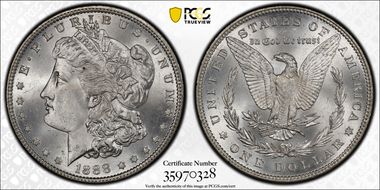 1888 $1 MS65+
