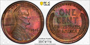 1916 1C MS65BN