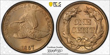 1857 1C Flying Eagle N1