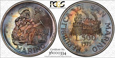 1975 500 L Numismatic Agency MS67