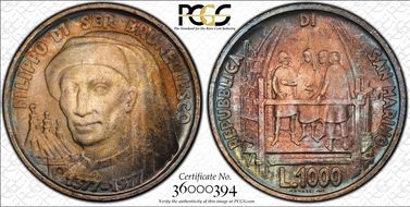 1977 1000 L Birth of Brunelleschi MS67