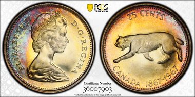 1967 25C 0.800 Ag MS64+