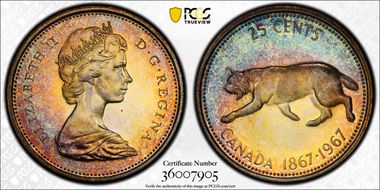 1967 25C 0.800 Ag MS65