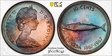 1967 10C 0.800 Ag MS65