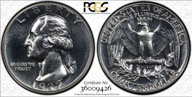 1937 25C PR67