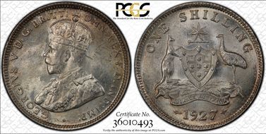 1927(m) Shil KM-26  Ag MS64+