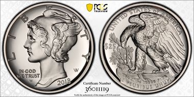 2018-W $25 Palladium  First Strike PR70DCAM