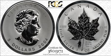 2004 $5 ML D-Day SP67