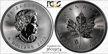 2015 $5 ML Fabulous 15 Ag SP69