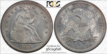 1871 $1 MS62