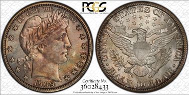 1909 50C MS64