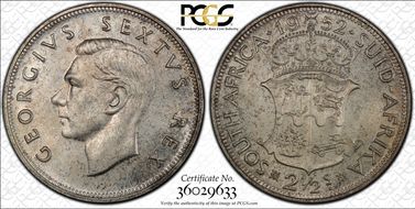 1952 2 1/2S KM-39.2  Ag PR66