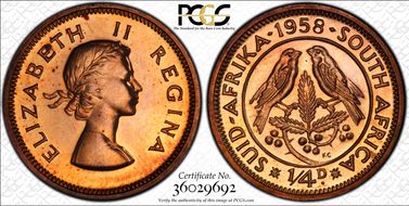 1958 1/4D PR65RD